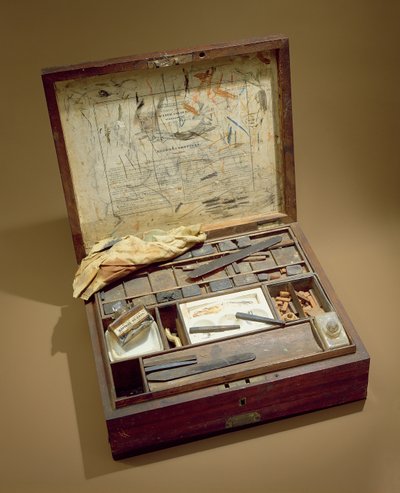Paintbox of John James Audubon (1785-1851) by American School
